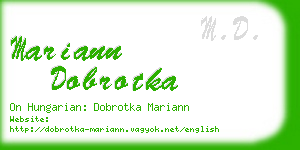 mariann dobrotka business card